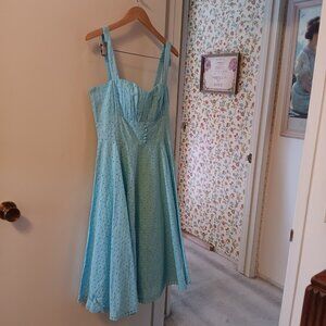 Modclothe Timeless Blue Swing Dress, L, NWT